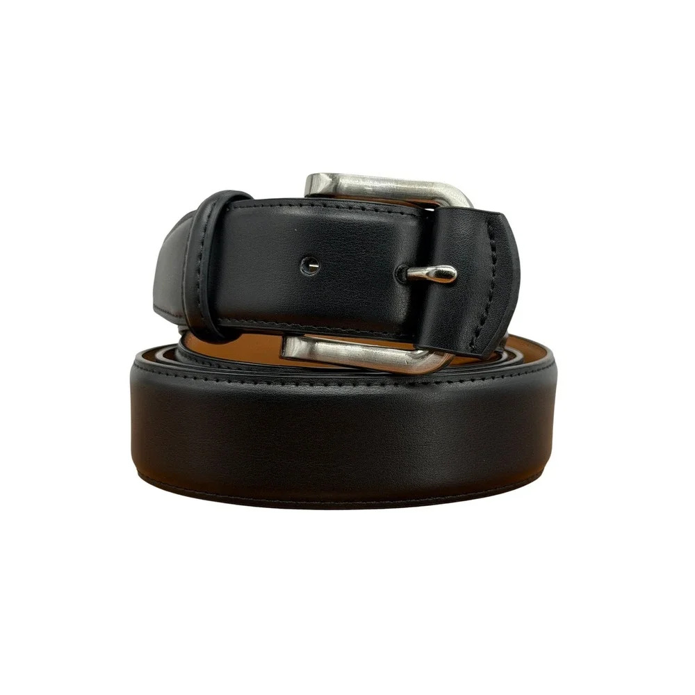 Bulliant Leather Belt Men SZ 52 Black Classic Office Detachable Strap Practical